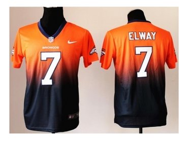 NEW Denver Broncos 7 john elway Orange Blue Drift Fashion II Elite NFL Jerseys