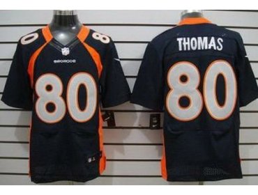 2012 NFL NEW Denver Broncos 80 Julius Thomas Blue Jerseys(Elite)