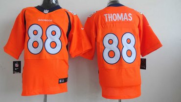 2013 NFL NEW Denver Broncos 88 Demaryius Thomas Orange Jerseys(Elite)