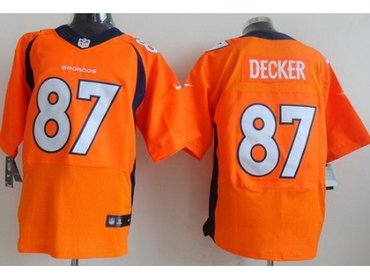 2013 NFL NEW Denver Broncos 87 Eric Decker Orange Jerseys(Elite)