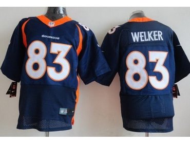 2013 NFL NEW Denver Broncos 83 Wes Welker Blue Jerseys(Elite)