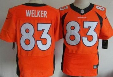 2013 NFL NEW Denver Broncos 83 Wes Welker Orange Jerseys(Elite)