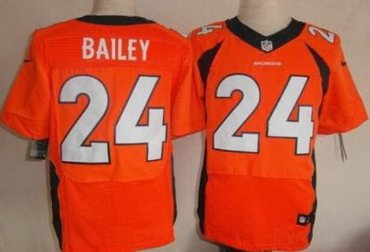 2013 NFL NEW Denver Broncos 24 Champ Bailey Orange Jerseys(Elite)