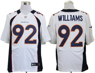 NEW NFL Denver Broncos 92 Sylvester Williams White Jerseys(Elite)