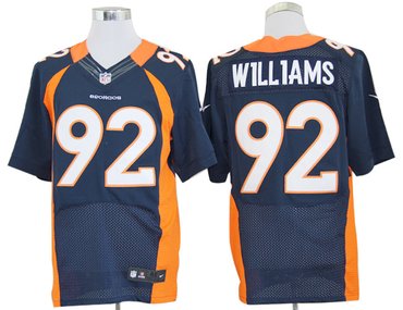 NEW NFL Denver Broncos 92 Sylvester Williams Blue Jerseys(Elite)