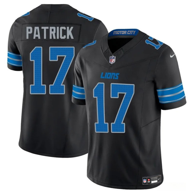 Men's Detroit Lions #17 Tim Patrickn Black 2024 F.U.S.E. 2nd Alternate Vapor Limited Stitched Jersey