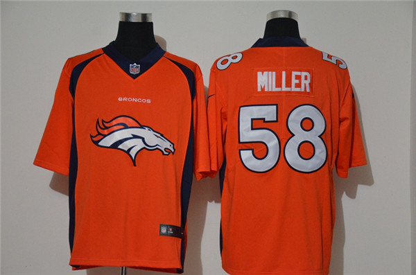 Nike Broncos 58 Von Miller Orange Vapor Untouchable Limited Jersey