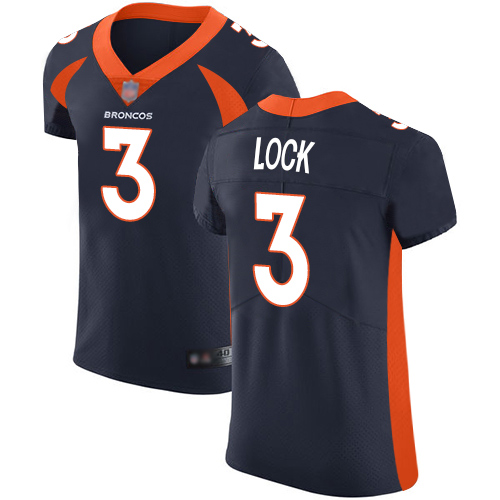 Broncos #3 Drew Lock Navy Blue Alternate Men's Stitched Football Vapor Untouchable Elite Jersey