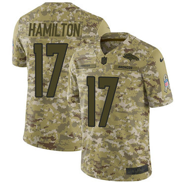 Nike Broncos #17 DaeSean Hamilton Camo Men's Stitched NFL Limited 2018 Salute To Service Jersey