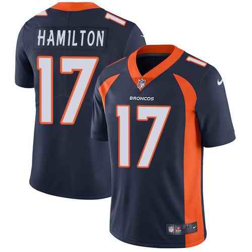 Nike Broncos 17 DaeSean Hamilton Navy Alternate Vapor Untouchable Limited Jersey