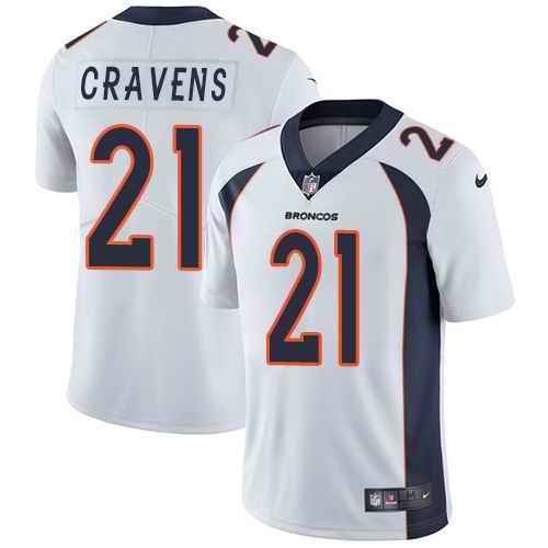 Nike Broncos 21 Su'a Cravens White Vapor Untouchable Limited Jersey