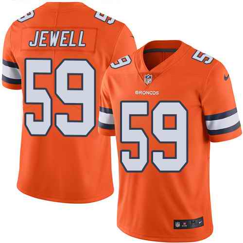 Nike Broncos 59 Josey Jewell Orange Color Rush Limited Jersey