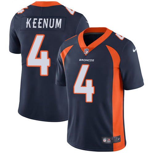 Nike Broncos #4 Case Keenum Navy Blue Alternate Men's Stitched NFL Vapor Untouchable Limited Jersey