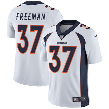 Nike Broncos #37 Royce Freeman White Men's Stitched NFL Vapor Untouchable Limited Jersey