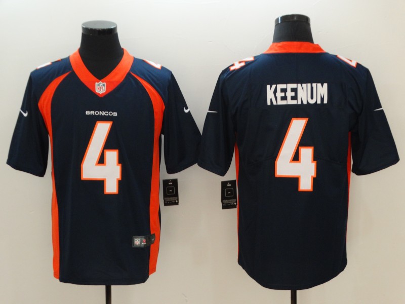 Nike Broncos 4 Case Keenum Navy Vapor Untouchable Limited Jersey