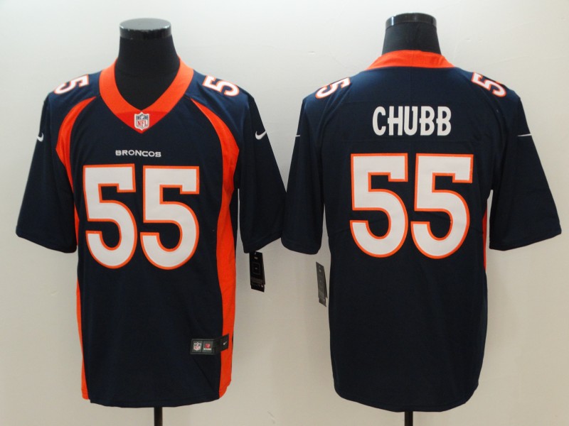 Nike Broncos 55 Bradley Chubb Navy Vapor Untouchable Limited Jersey