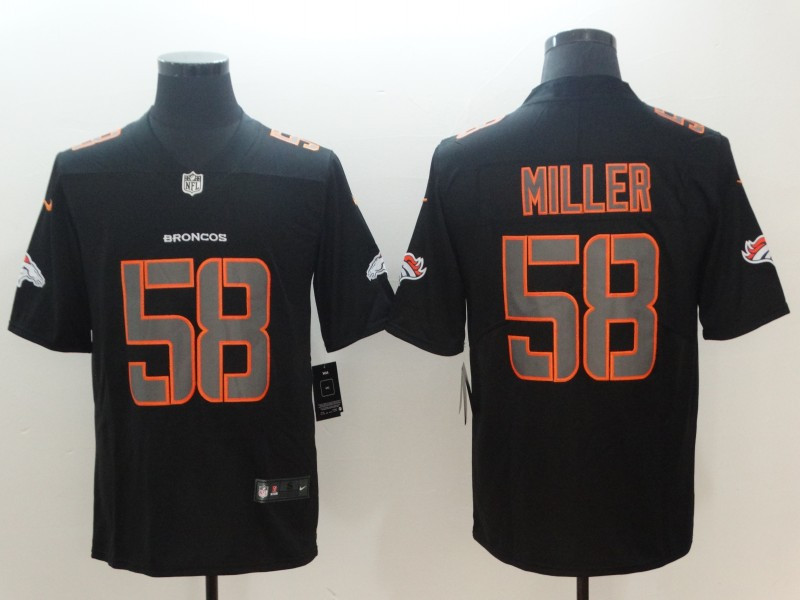 Nike Broncos 58 Von Miller Black Vapor Impact Limited Jersey