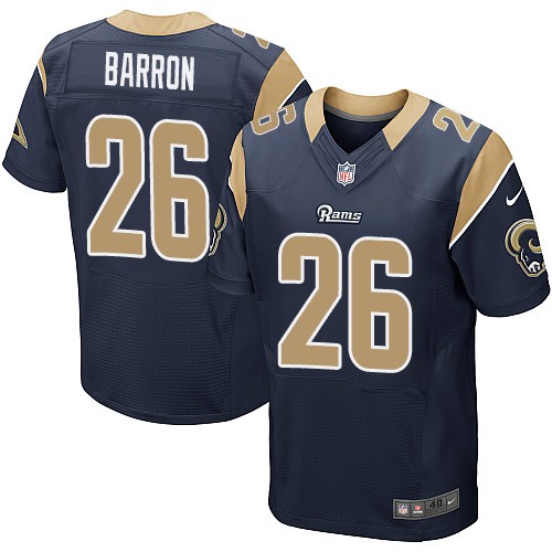 Nike Rams #26 Mark Barron Navy Blue Team Color Men's Stitched NFL Elite Jersey