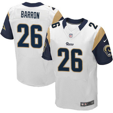 Nike Rams #26 Mark Barron White Men's Stitched NFL Elite Jersey