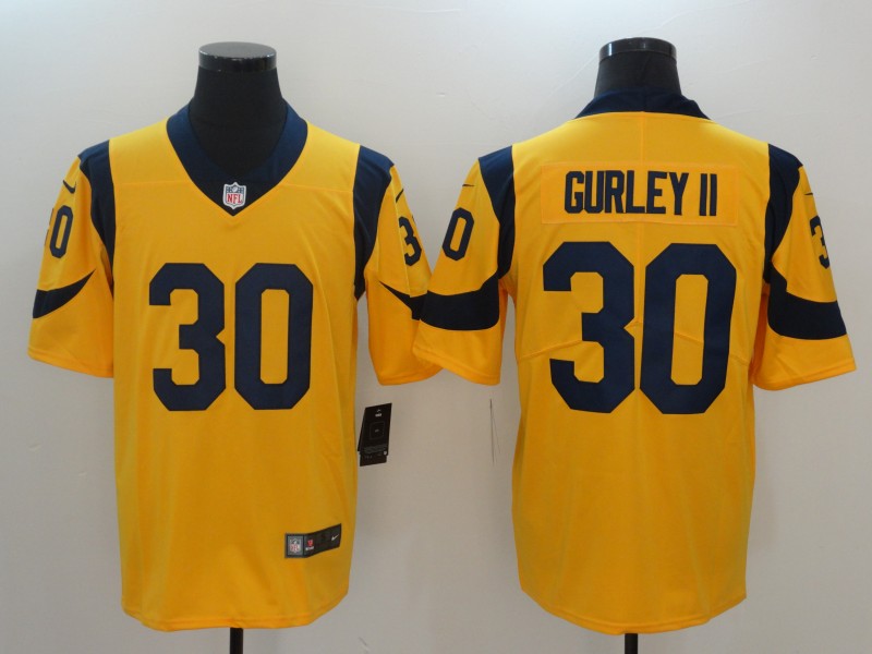 Nike Rams 30 Todd Gurley II Gold Vapor Untouchable Player Limited Jersey