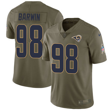 Nike Rams #98 Connor Barwin Olive Men's Stitched NFL Limited 2017 Salute to Service Jersey