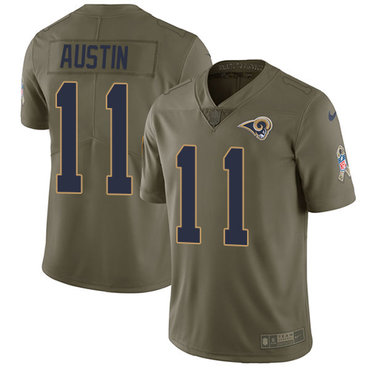 Nike Rams #11 Tavon Austin Olive Men's Stitched NFL Limited 2017 Salute to Service Jersey