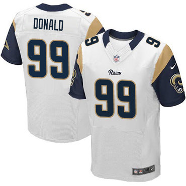 Nike Rams 99 Aaron Donald White Elite Jersey