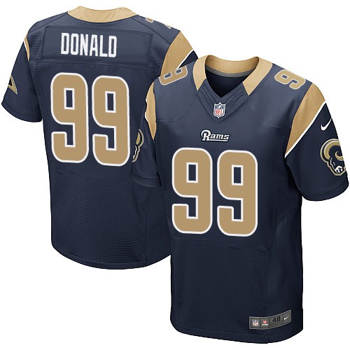 Nike Rams 99 Aaron Donald Navy Elite Jersey