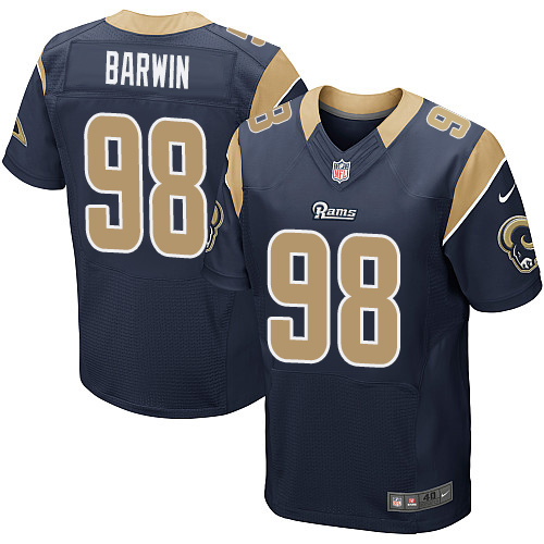 Nike Rams #98 Connor Barwin Navy Blue Team Color Men's Stitched NFL Elite Jersey