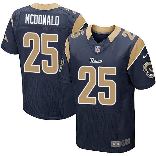 Nike Rams #25 T.J. McDonald Navy Blue Team Color Men's