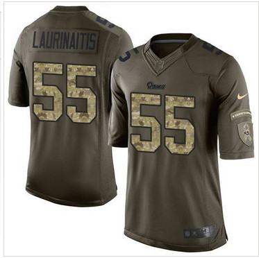 Nike St. Louis Rams #55 James Laurinaitis Green Men's Stitched NFL Limited Salute to Service Jersey