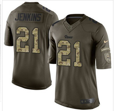 Nike St. Louis Rams #21 Janoris Jenkins Green Men's Stitched NFL Limited Salute to Service Jersey