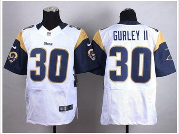 Nike St. Louis Rams #30 Todd Gurley II White Men's Stitched NFL Elite Jersey