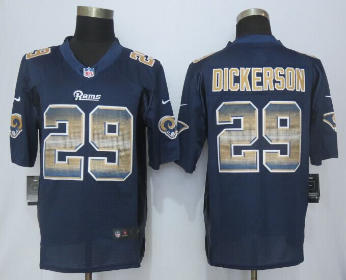 2015 New New St.Louis Rams 29 Eric Dickerson Navy Blue Strobe Limited Jersey