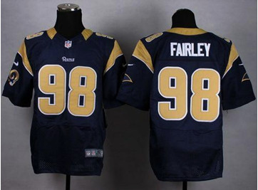 NEW St. Louis Rams #98 Nick Fairley Navy Blue Team Color Men's Stitched NFL Elite Jersey