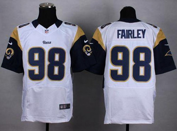 NEW St. Louis Rams #98 Nick Fairley White Men's Stitched NFL Elite Jersey