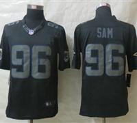 New St.Louis Rams #96 Michael Sam Impact Black Limited Jerseys