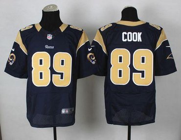 New St.Louis Rams #89 Jared Cook Navy Blue Team Color NFL Elite Jersey