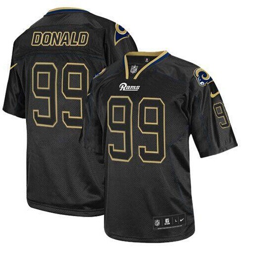 NEW St.Louis Rams #99 Aaron Donald Lights Out Black NFL Elite Jersey