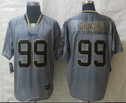 NEW St.Louis Rams #99 Aaron Donald Lights Out Grey NFL Elite Jersey