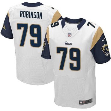 2014 NFL Draft St.Louis Rams #79 Greg Robinson white Elite Jersey