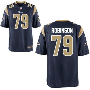 2014 NFL Draft St.Louis Rams #79 Greg Robinson Navy Blue Game Jersey