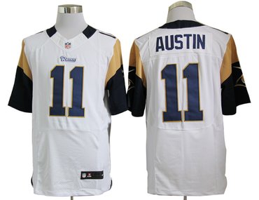 2013 NEW NFL St. Louis Rams 11 Tavon Austin White Jerseys (Elite)