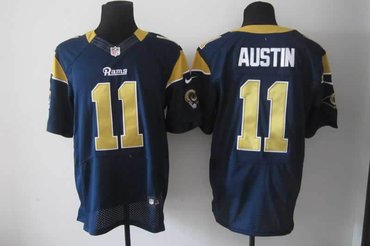 NEW NFL St. Louis Rams 11 Tavon Austin Blue Jerseys (Elite)