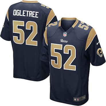 NEW NFL St. Louis Rams 52 Alec Ogletree Blue Jerseys (Game)