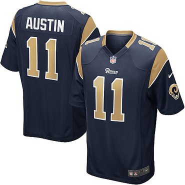 NEW NFL St. Louis Rams 11 Tavon Austin Blue Jerseys (Game)