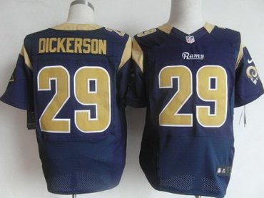 NEW NFL St. Louis Rams 29 Eric Dickerson Dark Blue Jerseys (Elite)