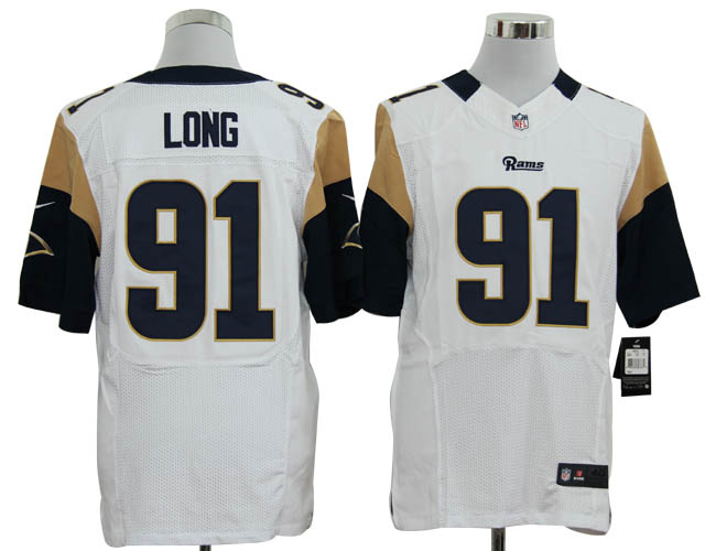 2012 NEW NFL St. Louis Rams 91 Chris Long White Jerseys (Elite)