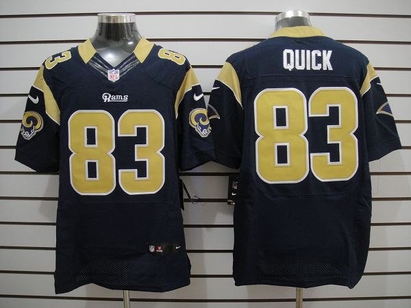 2012 NEW NFL St. Louis Rams 83 Quick Dark Blue Jerseys (Elite)