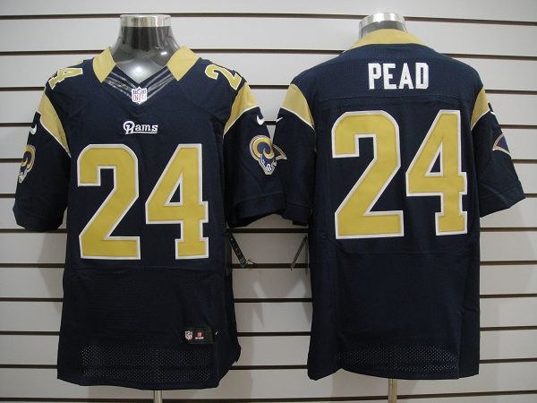 2012 NEW NFL St. Louis Rams 24 Pead Dark Blue Jerseys (Elite)